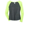 thumbnail image 6 of District Adult Female Women Electric Heather T-Shirt Neon Lime/Blk 2X-Large, 6 of 6