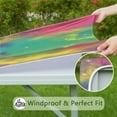 thumbnail image 6 of Colorful Tie Dye Pattern Square Fitted Tablecloth with Elastic Edge,Square Table Cover,Washable Elastic Table Cover for Home Kitchen Party Decor 34"x34", 6 of 6