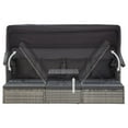 thumbnail image 5 of vidaXL Garden Lounge Bed with Roof Mixed Grey Poly Rattan, 5 of 5