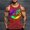 Red, variant on Zylanna Men's Sleeveless Muscle Shirt, Quick-Dry Moisture-Wicking Cool Print Crew Neck Gym wear Tank Tops for Sport Yellow
