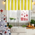 thumbnail image 6 of Yellow Striped Valances for Windows, Decorative Rod Pocket Window Valance Curtains, Modern Farmhouse Yellow White Stripes Short Curtain Drapes for Kitchen/Living Room, 2 Panels, 42" W x 12" L, 6 of 8