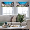 thumbnail image 4 of LALILO Kitchen Curtain Valance Italy Ancient Castle Rod Pocket Window Curtain 52"x 18" Set of 2, 4 of 7