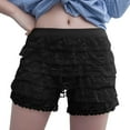 thumbnail image 2 of Women Ruffle Shorts Lace Multi-Layered Bloomers Leggings Loose Large Size Comfort Shorts, 2 of 4