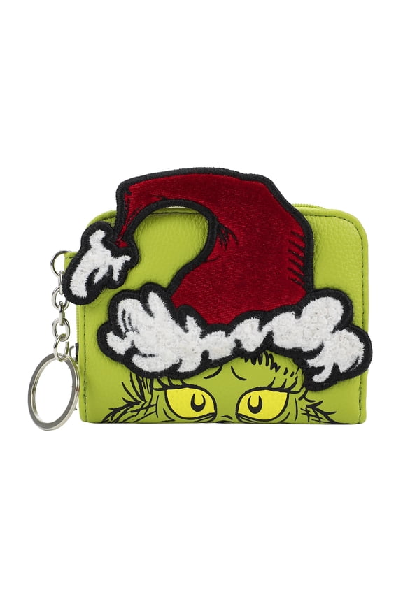Grinch 3D Face Zip Around Women's Wallet