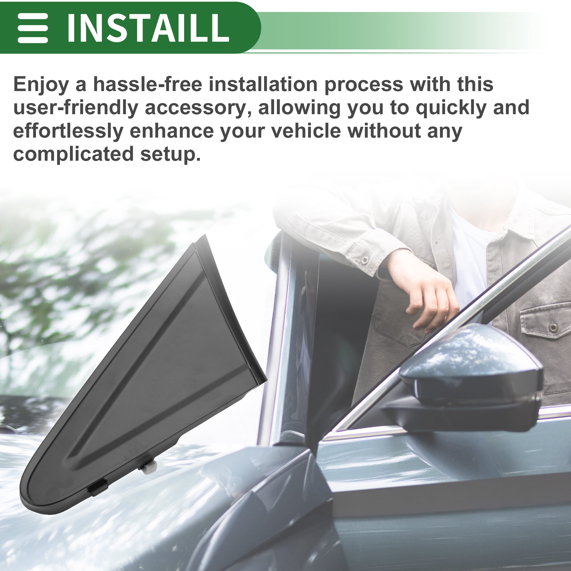 Unique Bargains Pillar Corner Triangle Trim for Honda Civic 2012-2015 Plastic