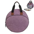 thumbnail image 1 of Embroidery Project Bag, Round Cross Stitch Storage Case, Double Layer Needlework Supplies Organizer for Floss and Tools, Portable Sewing Craft Gift for Mothers Day, 1 of 8