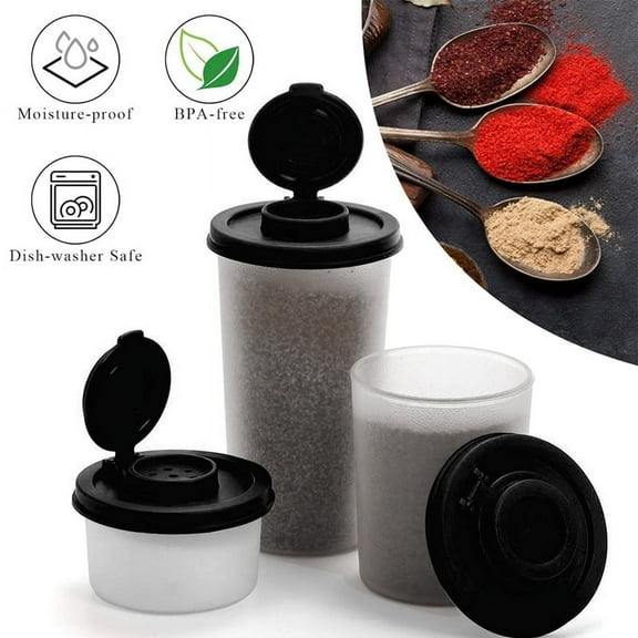 Salt and Pepper Shakers Moisture Proof Travel Spice Set Spice Jar with Covers Lids G14210