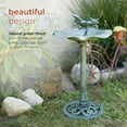 thumbnail image 3 of Alpine Corporation Birdbath Feeder for Yard and Garden, Green, 3 of 12