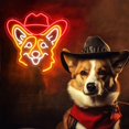 thumbnail image 2 of Neón Decorativo Pared Corgi con Sombrero Vaquero ZLOOREE para Tienda de Mascotas, 2 of 7
