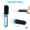 thumbnail image 4 of OPALESQUE 2 Pcs Travel Hair Brush, Folding Hair Brush with Mini Mirror, Compact Hair Brushes Hair Styling Tools for Gym, Trip, Purse, Swimming, green & blue, 4 of 7