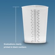 Plasti-Grad Triangular Polypropylene Graduated Beaker, Translucent, 1200 mL, 1 Ct