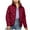 Red, variant on successthop Down Jacket Women Casual Quilted Thick Coat Zip Up Cold Weather Long Sleeve Outwear Solid Winter Clothes Red