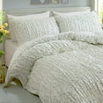 thumbnail image 6 of Pink Floral Ruched Duvet Cover 100% Cotton Farmhouse Shabby Chic Garden Bedding Sets Vintage Flower 3 Pcs Comforter Cover for Girls Women Room Decor All Season, 6 of 9