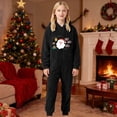 thumbnail image 2 of FYDUU Christmas Girls Zip Up Jumpsuits Kids Fuzzy Hooded Rompers Soft Cozy Onesie Pajamas One-Piece Warm Winter Clothes Xmas Cute Outfit 11-12 Years, 2 of 4