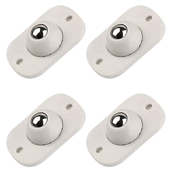Small Storage Box Wheels Set of 4 - 360-Degree Rotating Pulleys for Shoe Box, Cosmetic Storage, and Containers