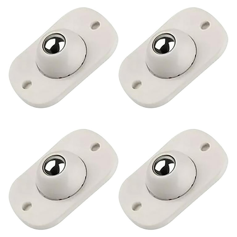 1 Set Of 4pcs Self-adhesive Universal Pulley, Double Roller Ball