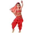 thumbnail image 4 of TIANZEN Girls Belly Dance Outfit Kids Dance Ethnic Performance Dress Girl Outfits Size 6x, 4 of 7