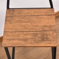 thumbnail image 5 of Zateety Counter Height Bar Table Set for 4 People, Square Kitchen Table and Chair Set with Footrest, Metal Legs, 5 of 9