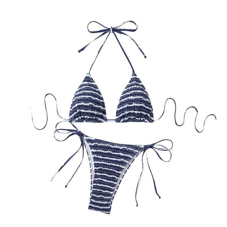 Zuesphe Plus Size Swimsuit for Women Bikini Bathing Suit for Women Two Piece Ladies Swimwear Tankini Modest Tankini Color Block Print Clearance Sales