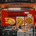 thumbnail image 3 of Pancarta de tela para puesto de mercado de alimentos con piel fresca especial, valla de tela publicitaria, mercado nocturno, puesto de exhibición de caja de respaldo en la carretera, 3 of 5