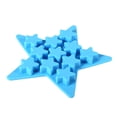 thumbnail image 2 of Five Star Shaped Cool Silicone Ice Cube Tray Freeze Mold Maker Tools for Club Bar Party (Blue), 2 of 5