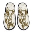 thumbnail image 1 of Balery Cattle Drive By Two Cowboys Pantuflas de Casa de Felpa Silenciosas con Diseño Estampado, Zapatillas Cómodas Antideslizantes de Algodón para Interior-Large, 1 of 8