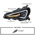 thumbnail image 4 of Spec-D Tuning Black Smoke LED Tube Projector Headlights Compatible with 2013-2016 Scion FR-S FRS with Factory Halogen Headlights Left + Right Headlamps Assembly, 4 of 8