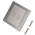 thumbnail image 1 of Toma de corriente de teléfono de acero inoxidable para montaje en pared, 10 A, 220-250 V, para conexiones de conector telefónico, 1 of 8