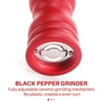 thumbnail image 6 of Wood Salt and Pepper Grinder Set Manual Pepper Salt Mill Shaker, Solid Wood with Adjustable Coarseness Red, 6 of 8