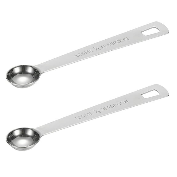 2pcs 1.25ml Tablespoon Measuring Spoon, 1/4 Tbsp Measuring Spoon tbsp Measuring Spoon Stainless Steel Individual Measure Scooper Only for Ground Coffee Loose Tea Powder
