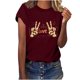 thumbnail image 1 of Xuyuer Women's T Shirts Summer Tops Simple Graphic Shirts Short Sleeve Vacation Casual Blouse Thankful Tee Fashion Outfits 2026 Spring Summer Shirts Basic Dressy Tees Blouses, 1 of 5