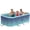 Blue, variant on LHUAI Foldable Non-Inflatable Family Outdoor Swimming Pool, Rectangular Above Ground Pools For Backyard, Navy Blue, 89" x 54" x 20"