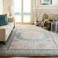 thumbnail image 2 of SAFAVIEH Sofia Waylon Geometric Bordered Area Rug, Light Grey/Blue, 9' x 9' Square, 2 of 5