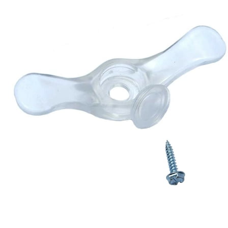 2" Clear CORD CLEAT for Shades with LONG CORDS - Screw Cap included