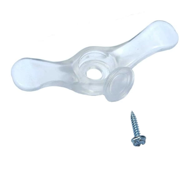 2" Clear CORD CLEAT for Shades with LONG CORDS - Screw Cap included