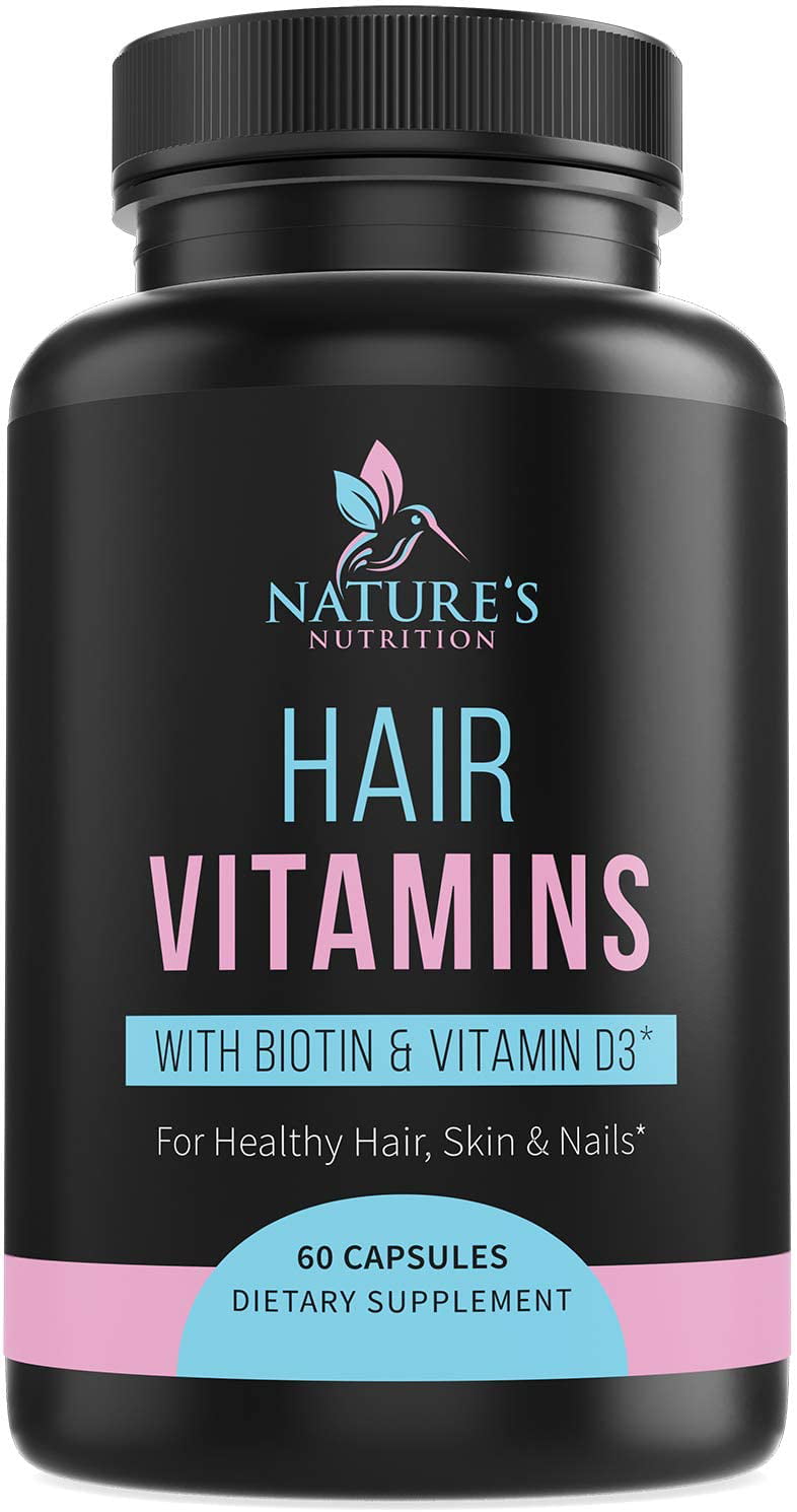 Nature's Nutrition Hair Skin & Nails Vitamins - Extra Strength Hair ...