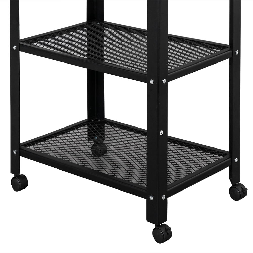 Kepooman 3-Shelf Shelving Storage Units on Wheels Casters, Heavy Duty Metal Shelf Wire Storage Rack for Home Office Garage Kitchen Bathroom Organization, Brown Kepooman 3-Shelf Shelving Storage Units on Wheels Casters, Heavy Duty Metal Shelf Wire Storage Rack for Home Office Garage Kitchen Bathroom Organization, Brown