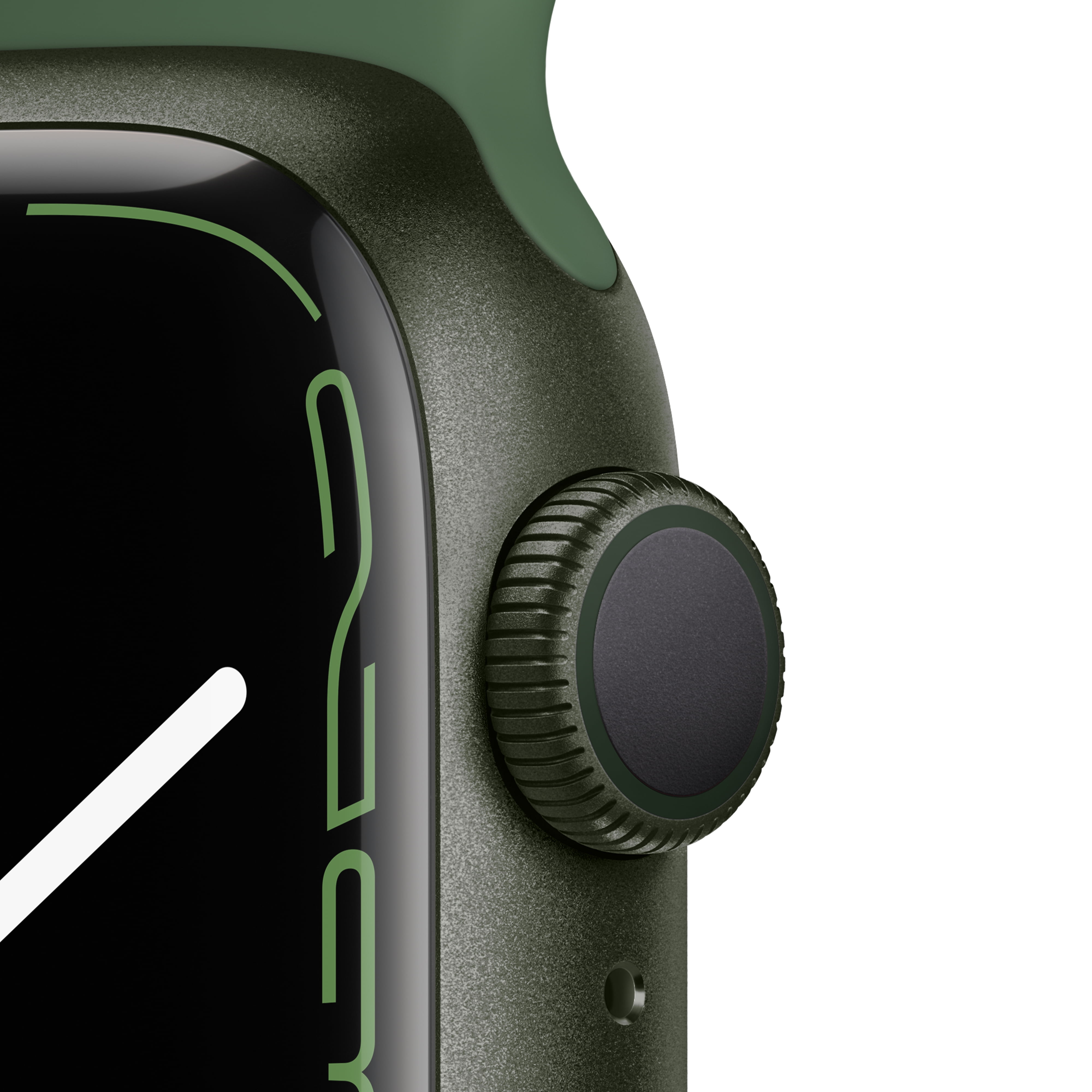 Apple Watch Series 7 GPS, 41mm Green Aluminum Case with Clover 