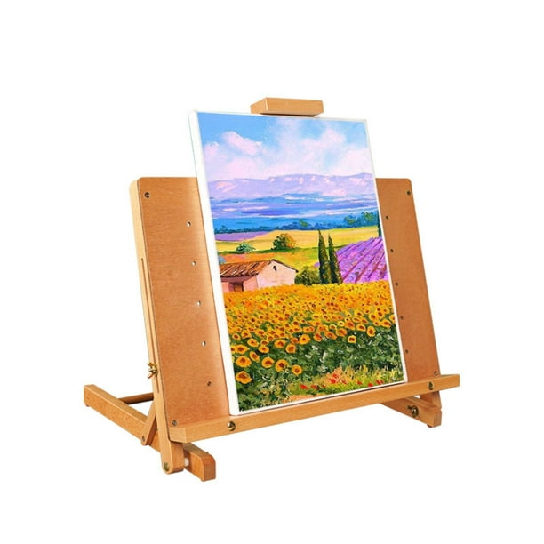 10Pack Small Tabletop Display Stand Easel - Wood Tripod, Kids