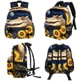 thumbnail image 4 of Crocodile Starry Sky Sunflower Traveling Backpack School Bags Cute College Backpack Baby Bag Lightweight Large Capacity Printed Design Adjustable Shoulder Strap Suitable, 4 of 6