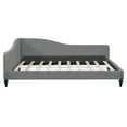 thumbnail image 3 of Full Bed Frame, Double Bed Frame,Full Size L-Shaped Linen Daybed, with Solid Wood Legs, Gray(OLD SKU: SF000146AAE), 3 of 11