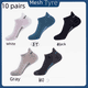 thumbnail image 4 of Calcetines de malla para hombre, calcetines de tobillo empaquetados individualmente, calcetines de regalo, calcetines de algodón para hombre, desodorante absorbente de sudor, 4 of 6