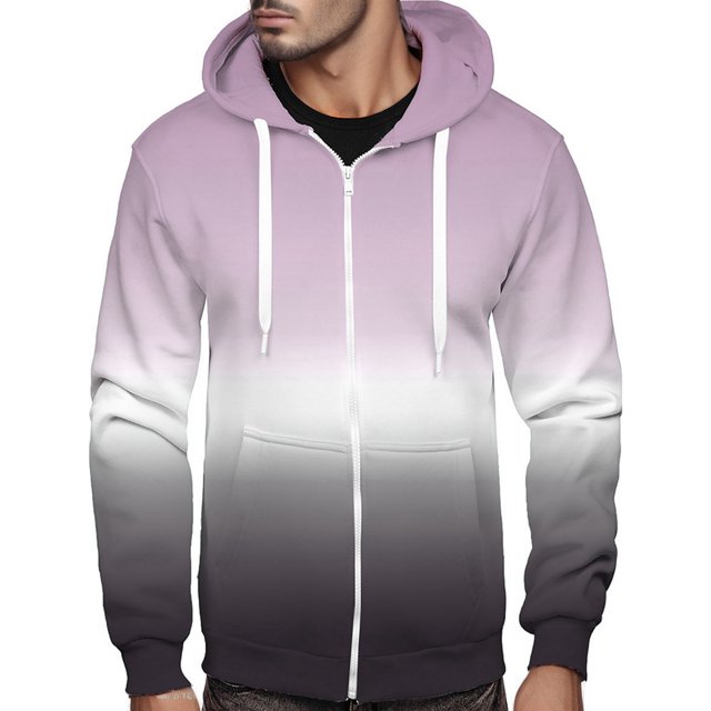 toraway Chandails en Molleton à Col Rond Hommes Entraînement Hiver Sweat à Capuche Automne Changement de Couleur Sport Assorti Couleur Ajusté à Fermeture Éclair Manches Longues TTG
