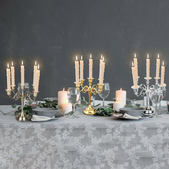 Viflosae Candle Stick Holders Candle Stick Holders European Candlestick Five-headed Ornaments Vintage Romantic Wedding Props Candlelight Dinner Restaurant Hotel Home Decoration