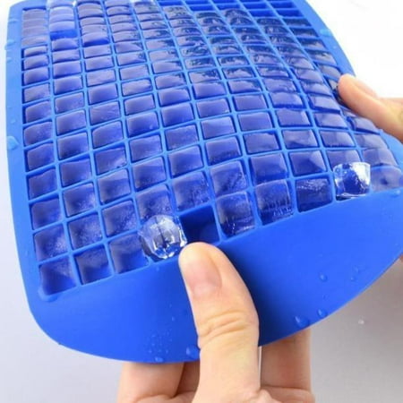 

SQUARE CARMEN 160 Ice Cubes Frozen Cube Bar Pudding Silicone Tray Mould Mold Tool Blue Blue