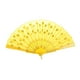 thumbnail image 2 of Fan plegable de cordón del estampado de flores hecho español, regalos de del Amarillo, 2 of 6