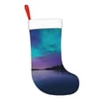 thumbnail image 2 of Salouo Night At Lake Aurora Print Christmas Stockings,Large Xmas Stocking Set of 1 Holiday and Farmhouse Stocking for Christmas Holiday Party Decoration(17.7*11 Inch), 2 of 7