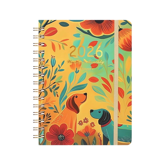 2026 Planner,Weekly and Monthly Planner for Women,January 2026-December 2026,Hardcover 2026 Calendar Planner Book with Tab,Inner Pocket,Spiral Bound,Perfect for Office Home School Supplies(6.3"x8.5"）