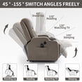 thumbnail image 4 of Power Lift Recliner Chair for Elderly,Heavy Duty Infinite Position Recliner Chair with 8-Point Vibration Massage and Lumbar Heating,USB Charging Port, Cup Holders,Brown, 4 of 10