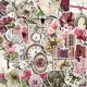 thumbnail image 1 of Pegatinas impermeables, 50 unidades por lote, gatos, mariposas y flores, 1 of 3